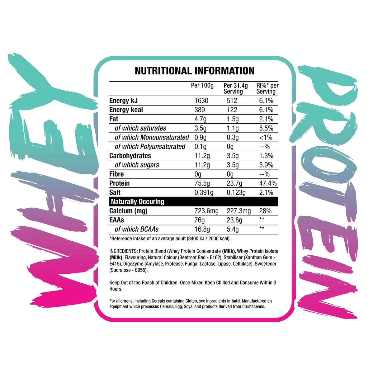 Molkenprotein | Proteinmischung - 2000 Gramm