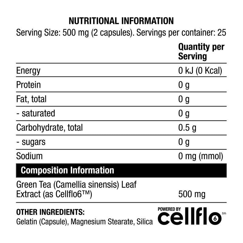 Cellflo6 Green Tea | Amplify Series - 14 capsules