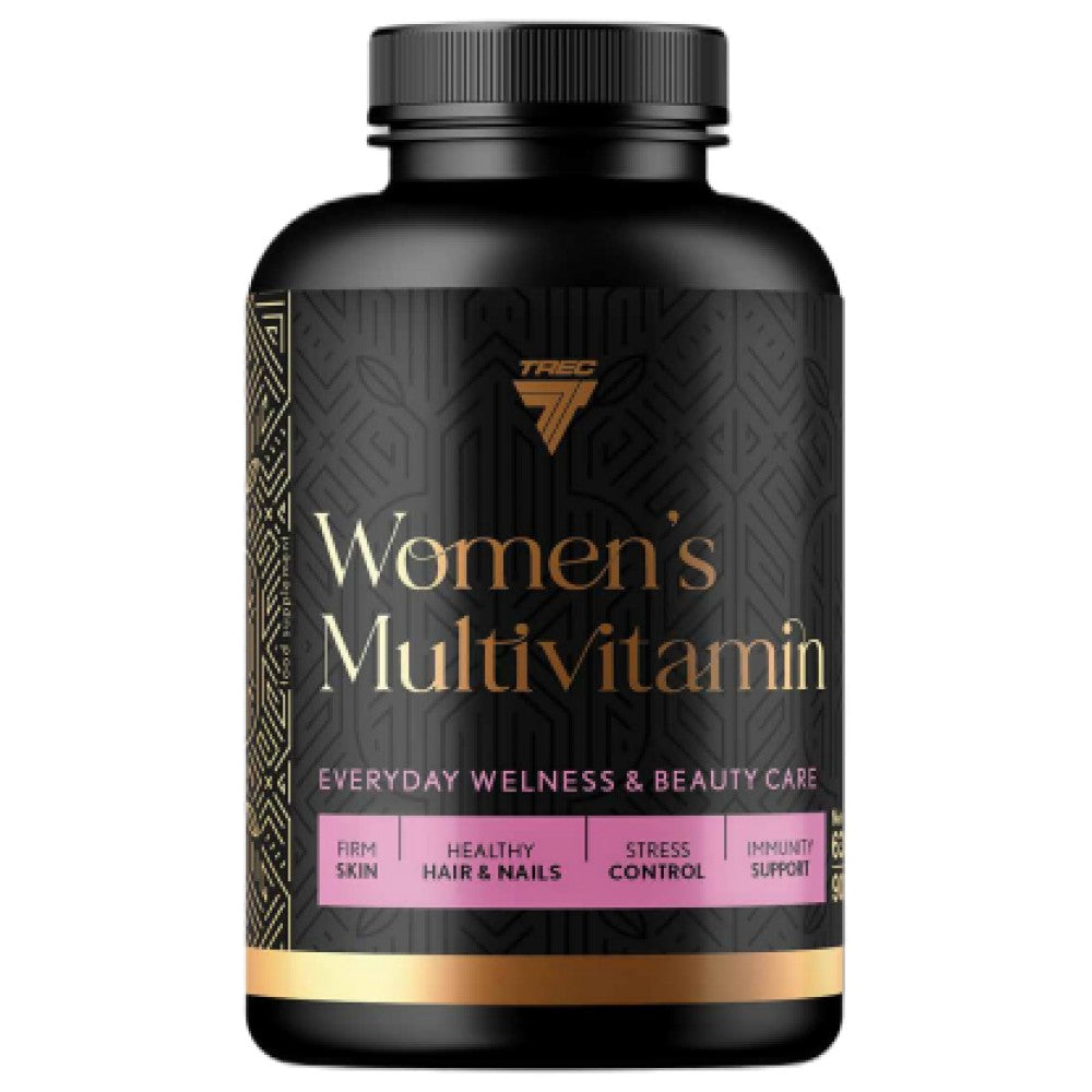 Women's Multivitamin | with Fish Collagen Peptides, Hyaluronic Acid, CoQ10, L-Carnitine, CLA & Green Tea - 90 капсули