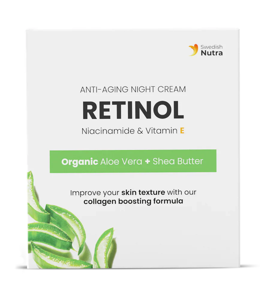 Krem na noc z retinolem, kwasem hialuronowym i kolagenem 50 ml <tc>Swedish Nutra</tc>