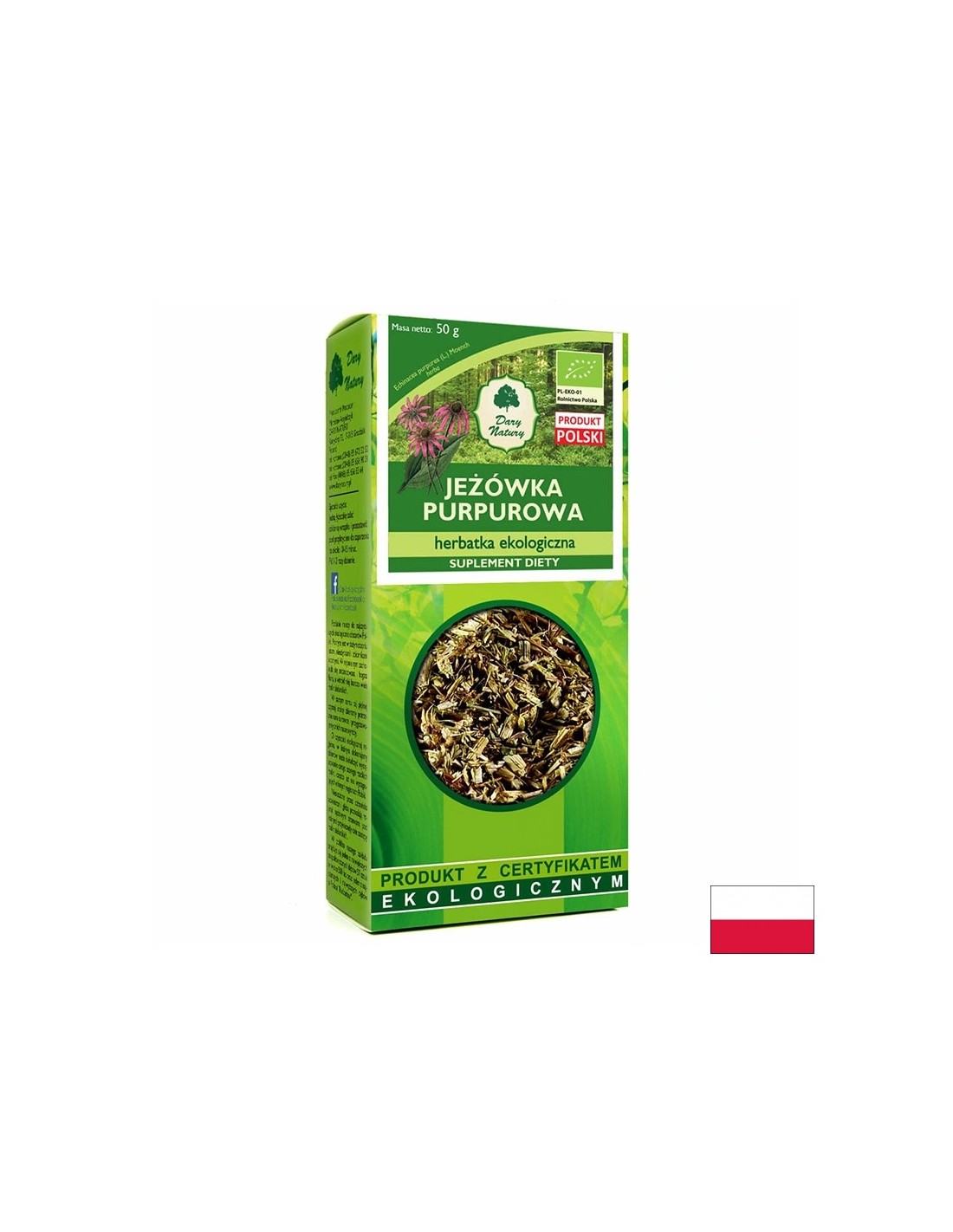 Organic Echinacea tea, 50 g Dary Natury