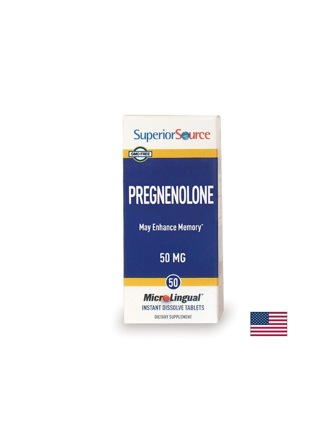 Paměť a koncentrace - Pregnenolon, 50 mg x 50 sublingválních tablet <tc>Superior Source</tc>