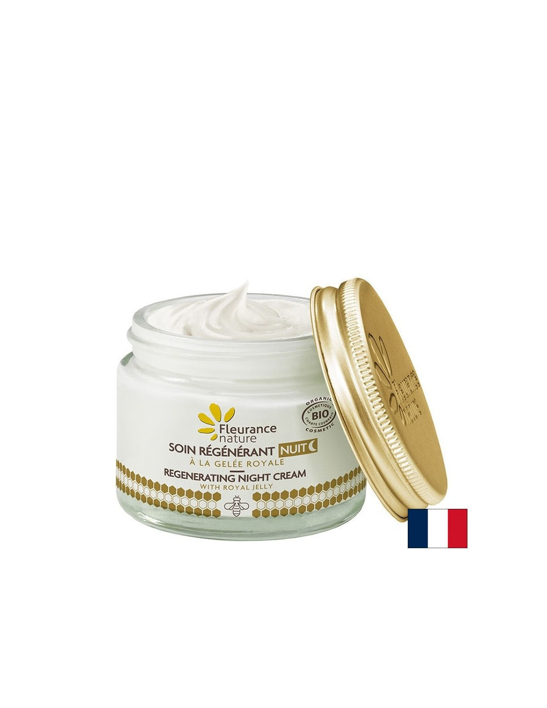 Anti-Age regenerating night face cream with organic royal jelly, 50 ml Fleurance Nature