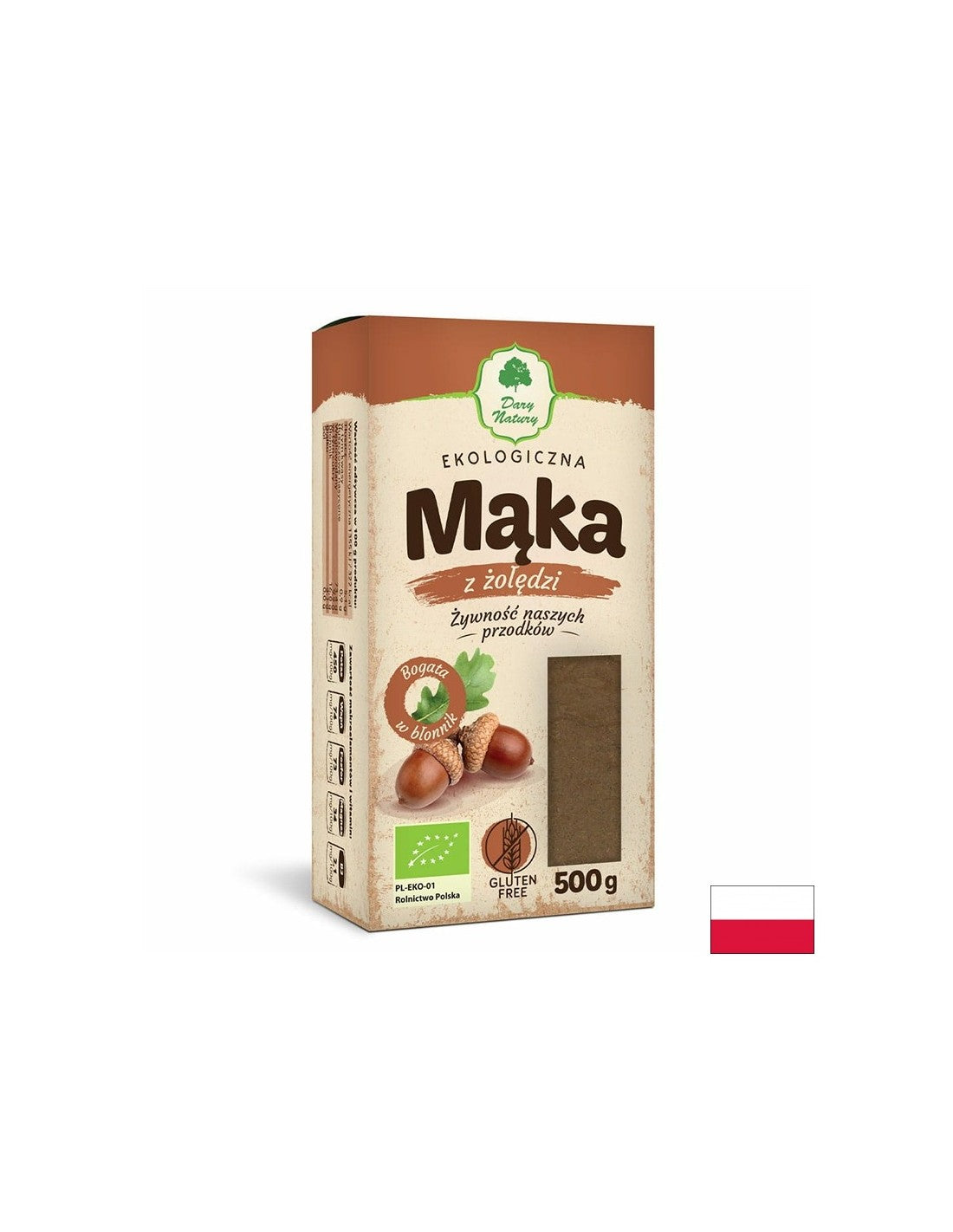 Acorn flour Bio, 500 g Dary Natury