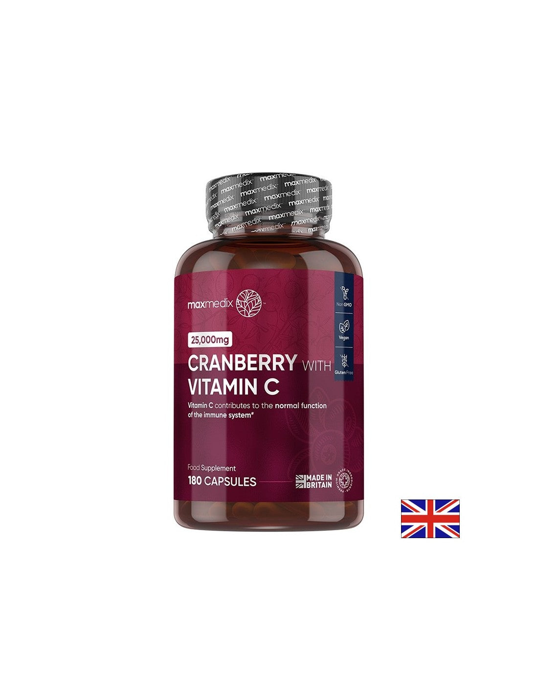 Zdraví moči - brusinky 500 mg + vitamín C 100 mg, 180 tobolek