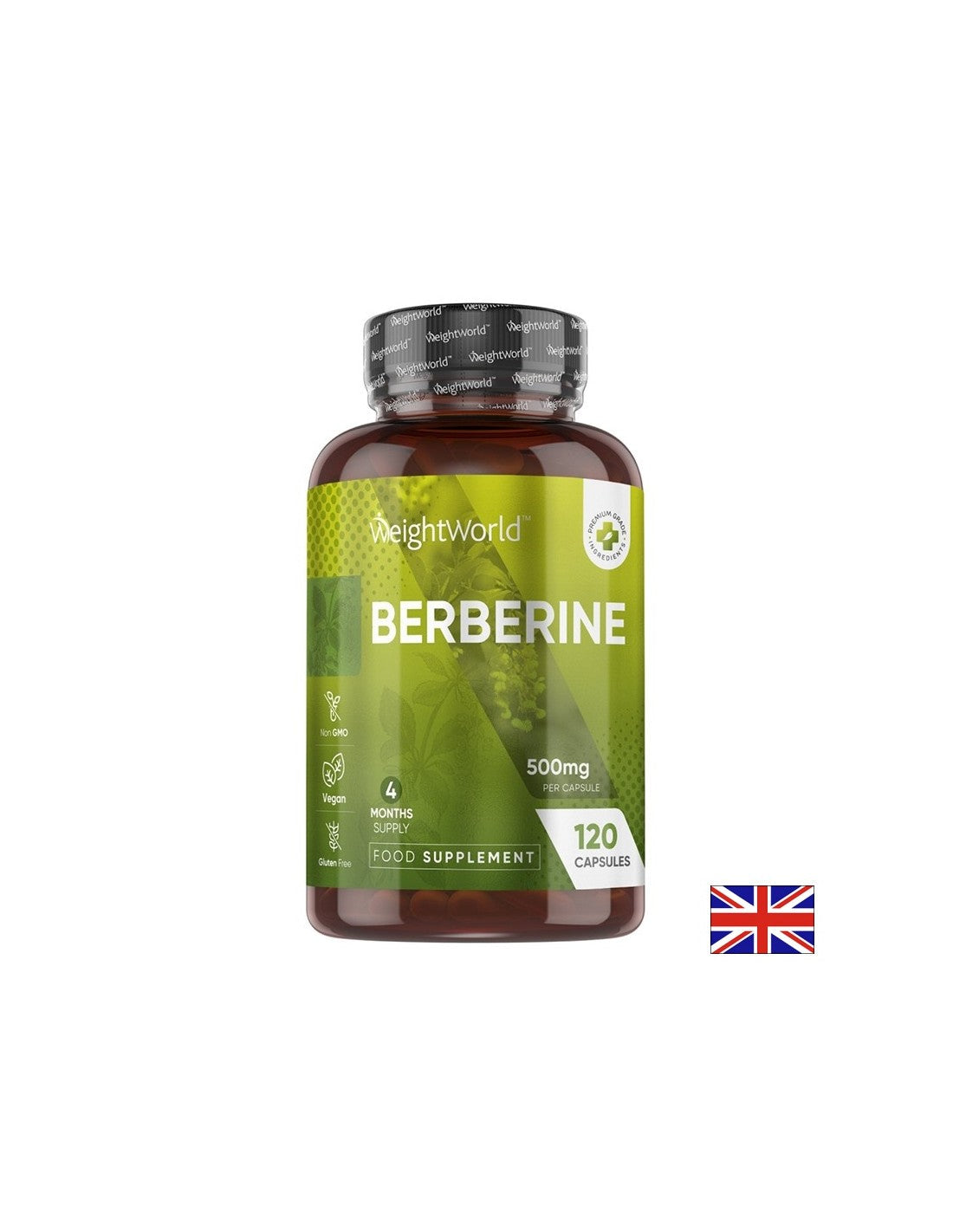 Kontrola hladiny cukru v krvi a cholesterolu - berberin, 500 mg x 120 tobolek