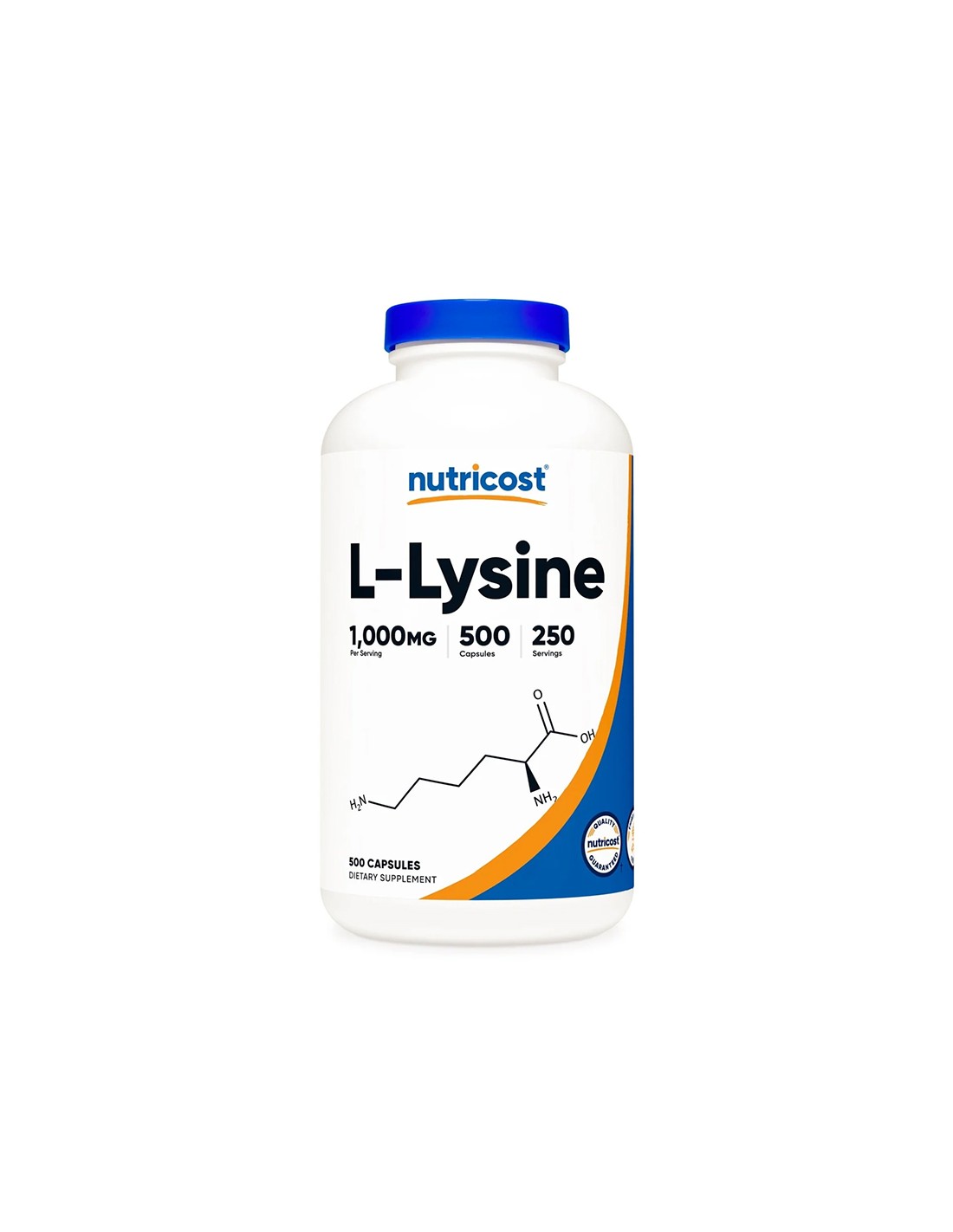 Herpes simplex, immune health - L-Lysine 500 mg, 500 capsules