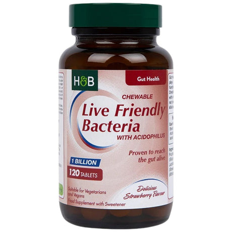 Live Friendly Bacteria | With Acidophilus Chewable 120 капсули - Feel You