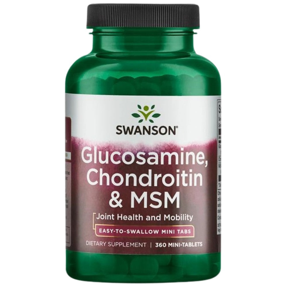 Glucosamine, Chondroitin & MSM | Mini Tablets - 360 Таблетки