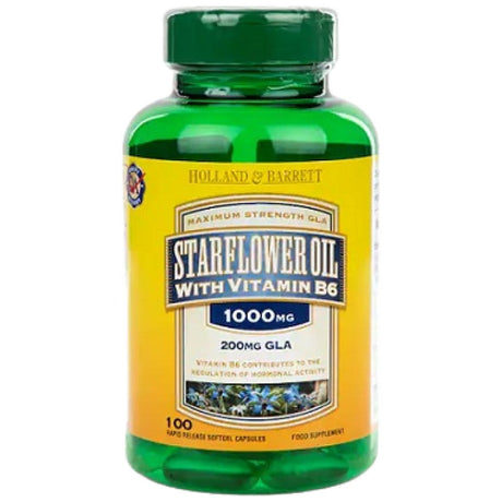 Starflower Oil 1000mg | With Vitamin B6 - 100 капсули - Feel You