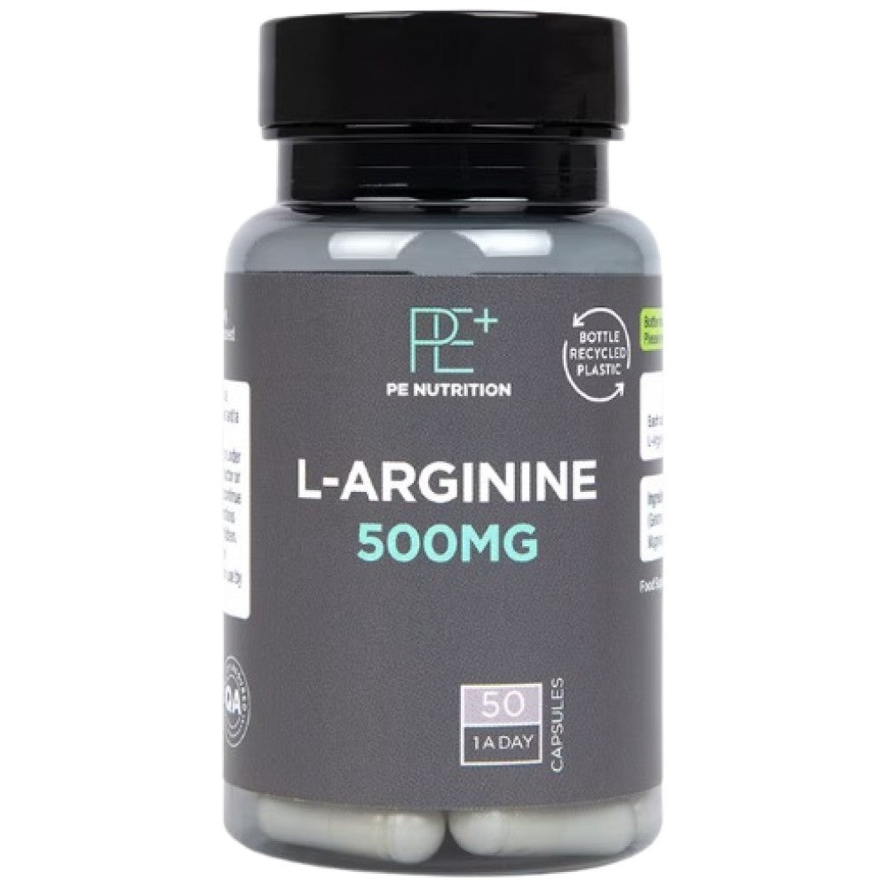 PE mitybos | L -argininas 500 mg - 50 kapsulių