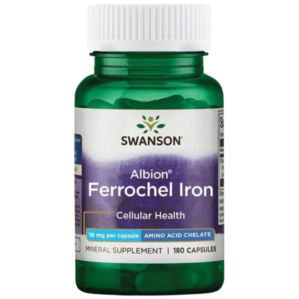 Albion Chelated Ferroochel Iron 18 mg 180 capsules