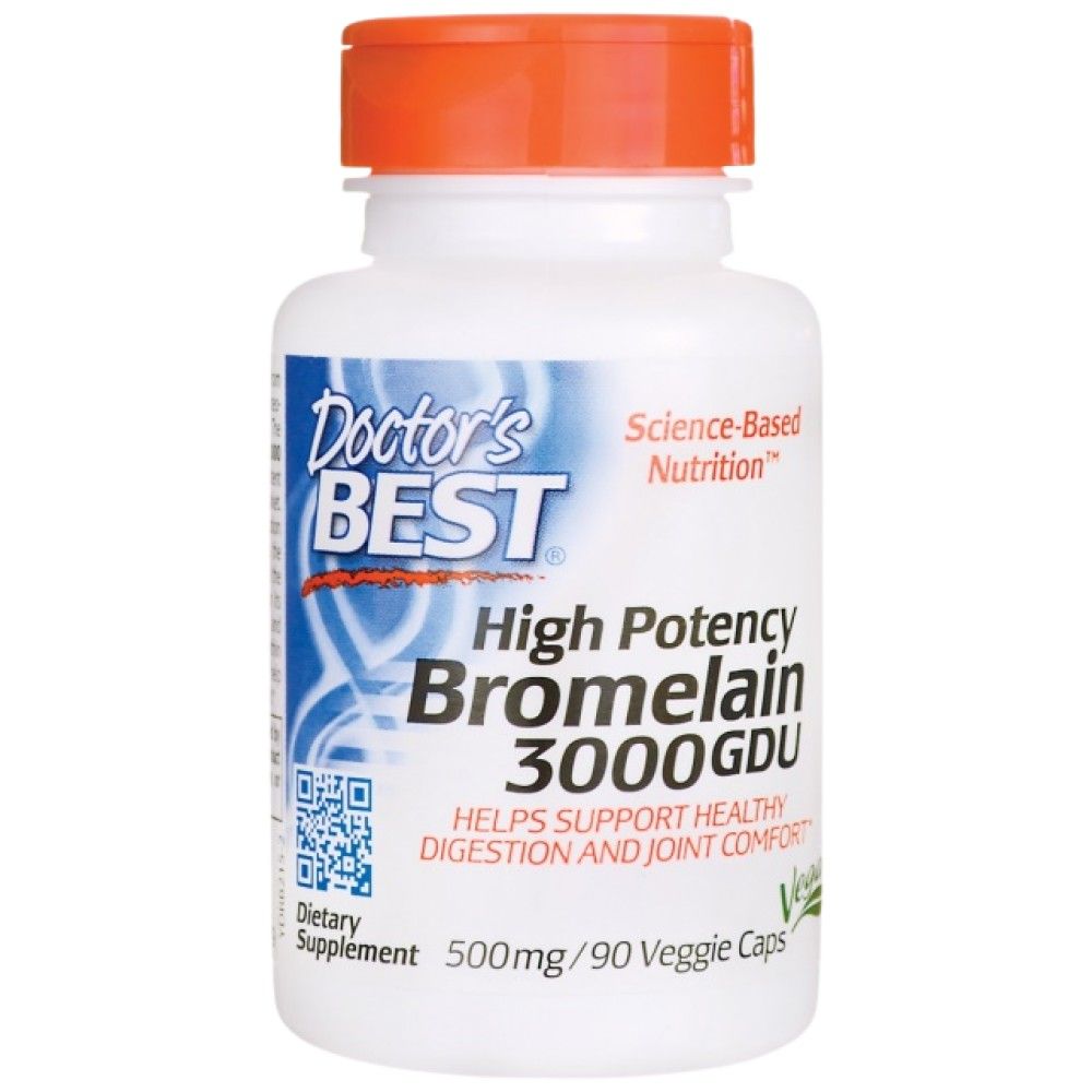 Bromelain 3000 GDU 500 mg | High Potency - 90 капсули