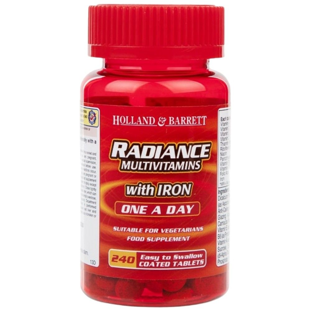 Radiance Multivitamins & Iron | Un par jour - 240 comprimés