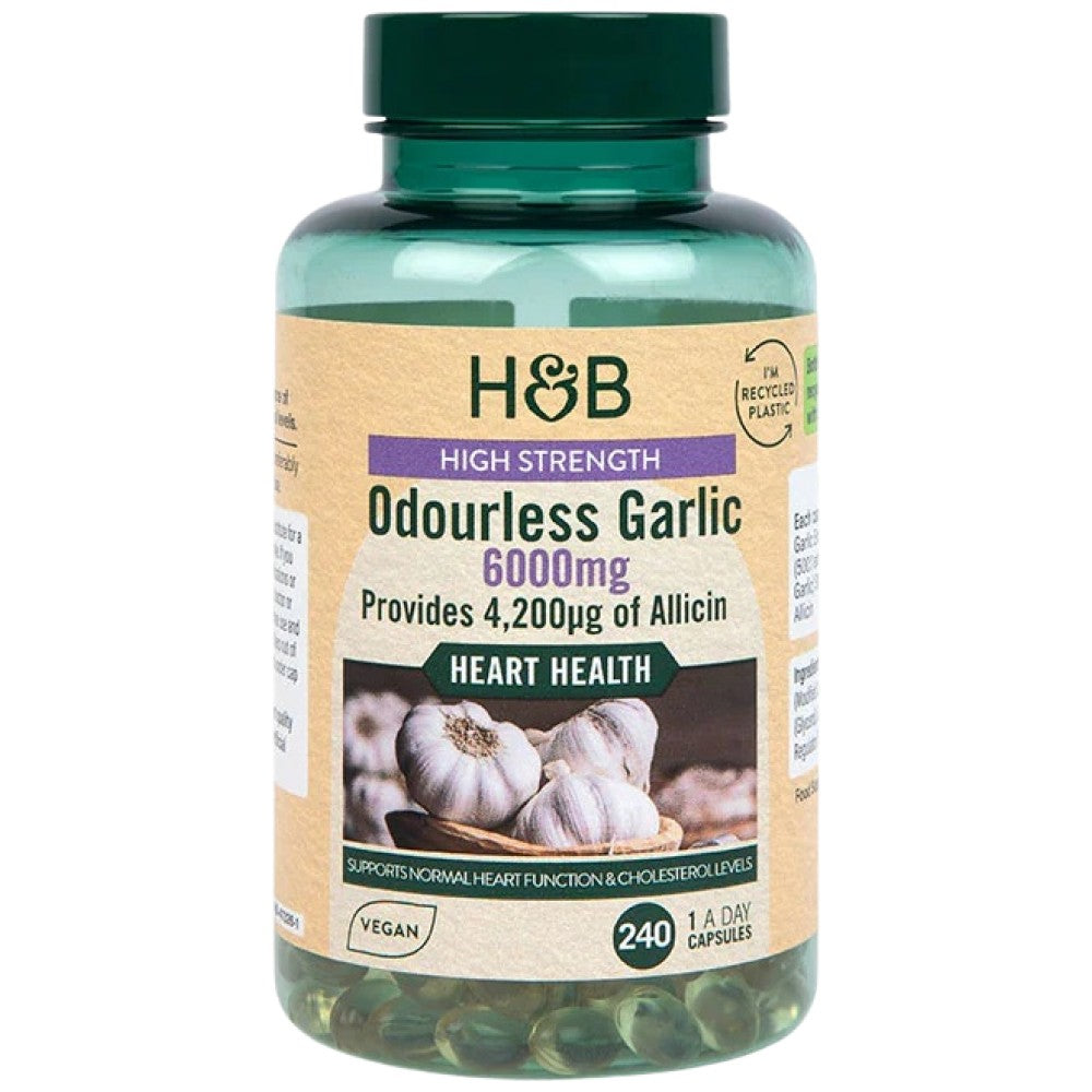 High Strength Odourless Garlic 6000 mg - 240 капсули