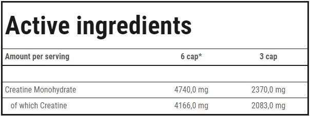 Creatine monroniséiert 200 Mesh | Héichqualitéit kreéiere Creatine monydrate Kappen - 120 Kapselen