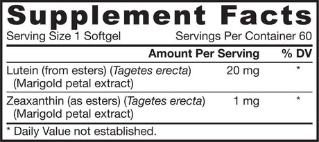 Lutein 20 mg - 120 Гел капсули