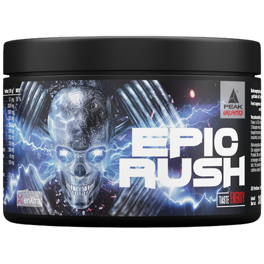 Epic Rush | Hardcore Fokus Pre -Workout oder Gaming Matrix mat Enxtra ™ - 300 Gramm