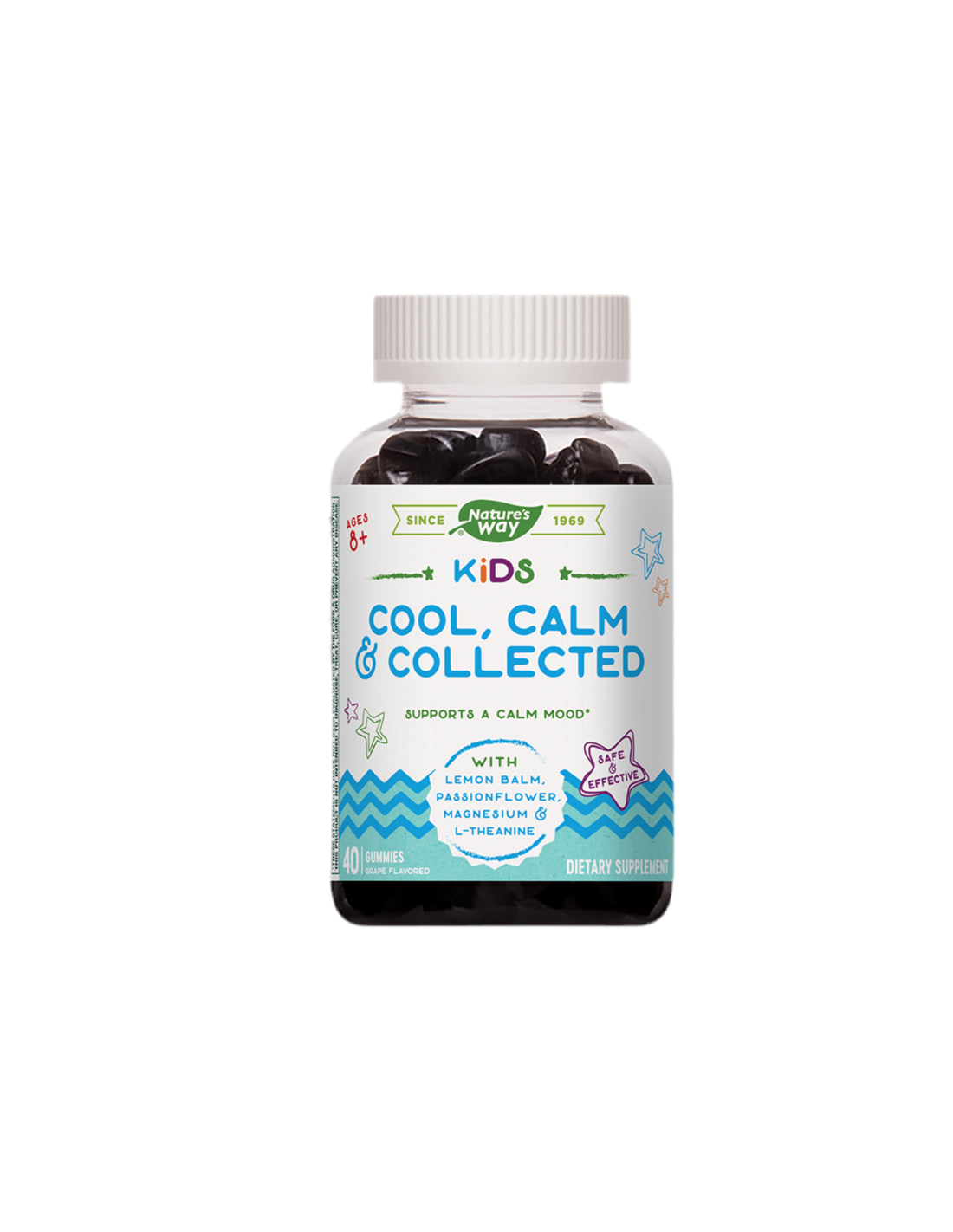 Kids Cool, Calm & Collected /С маточина, пасифлора, магнезий, Л-теанин/, 40 желирани таблетки Nature’s Way - Feel You