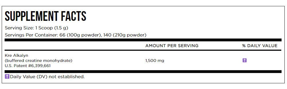 Pudră Kre-Alkalyn EFX - 100~110 grame