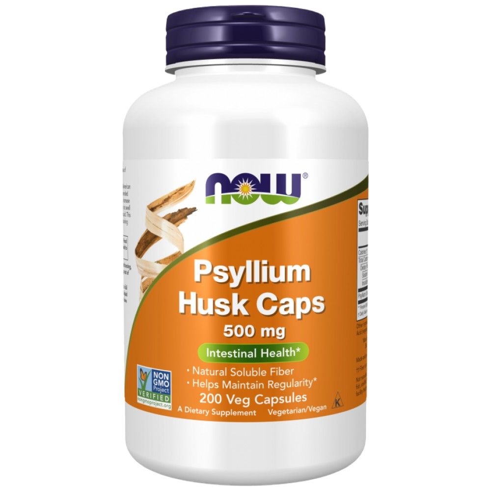 Psyllium lukštų dangteliai 500 mg - 200 kapsulių