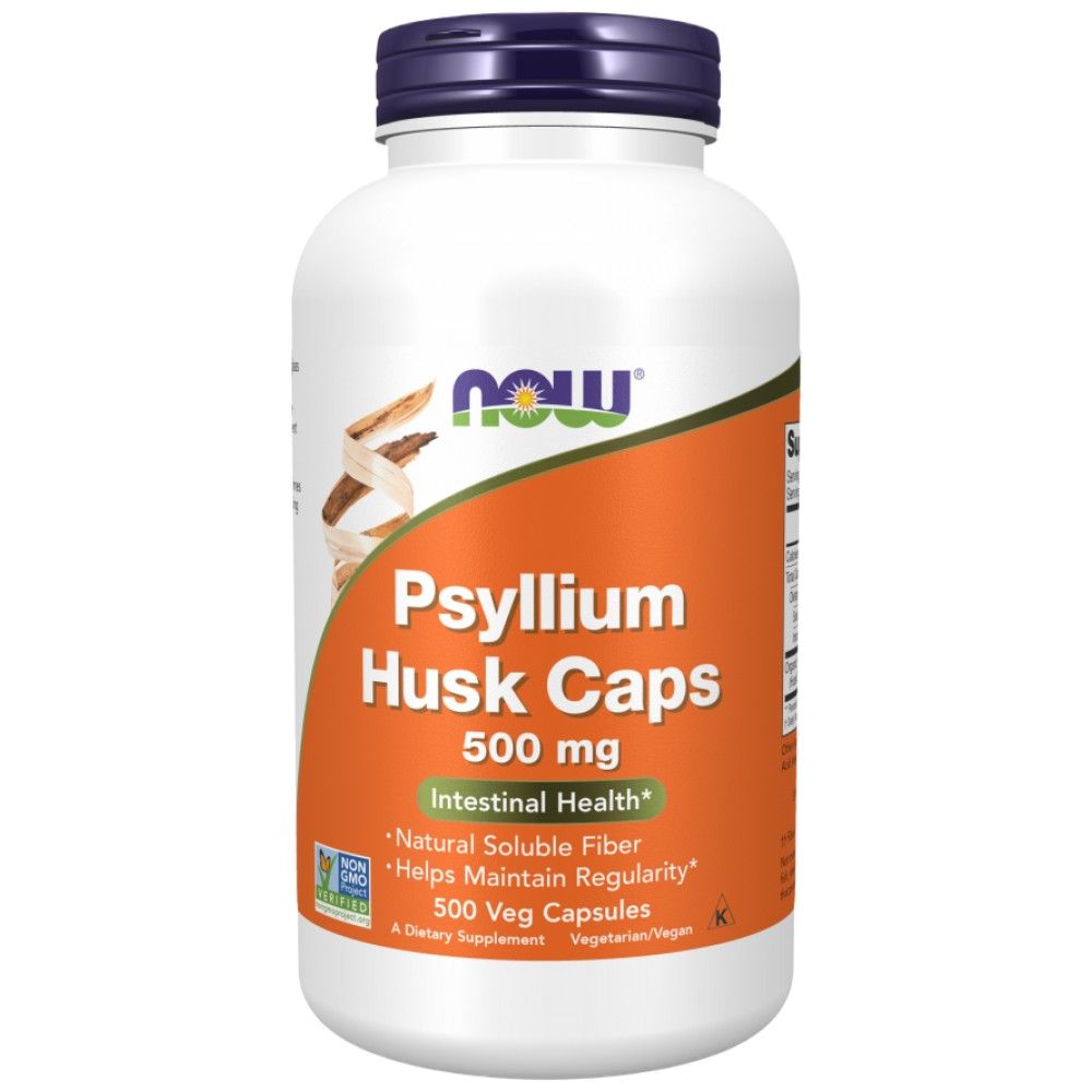 Psyllium lukštų dangteliai 500 mg - 500 kapsulių