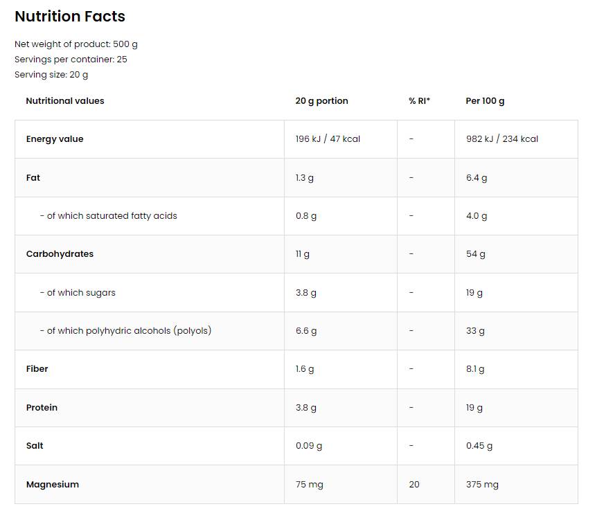 Cocoa fit / gesonde Kakao drénken 500 Gramm