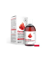 Geležis + folio rūgštis su vitaminais C, B6, B12, 500 ml Aura Herbals