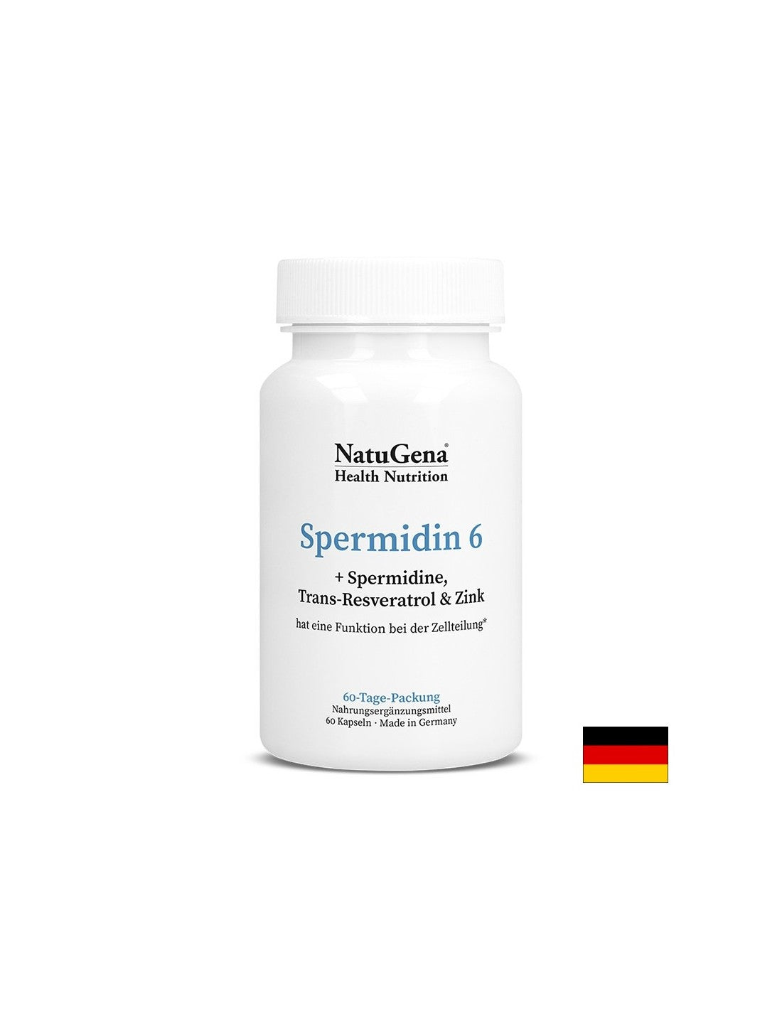 Salud celular: espermidina 6 (espermidina + trans -resveratrol y zinc), 60 cápsulas
