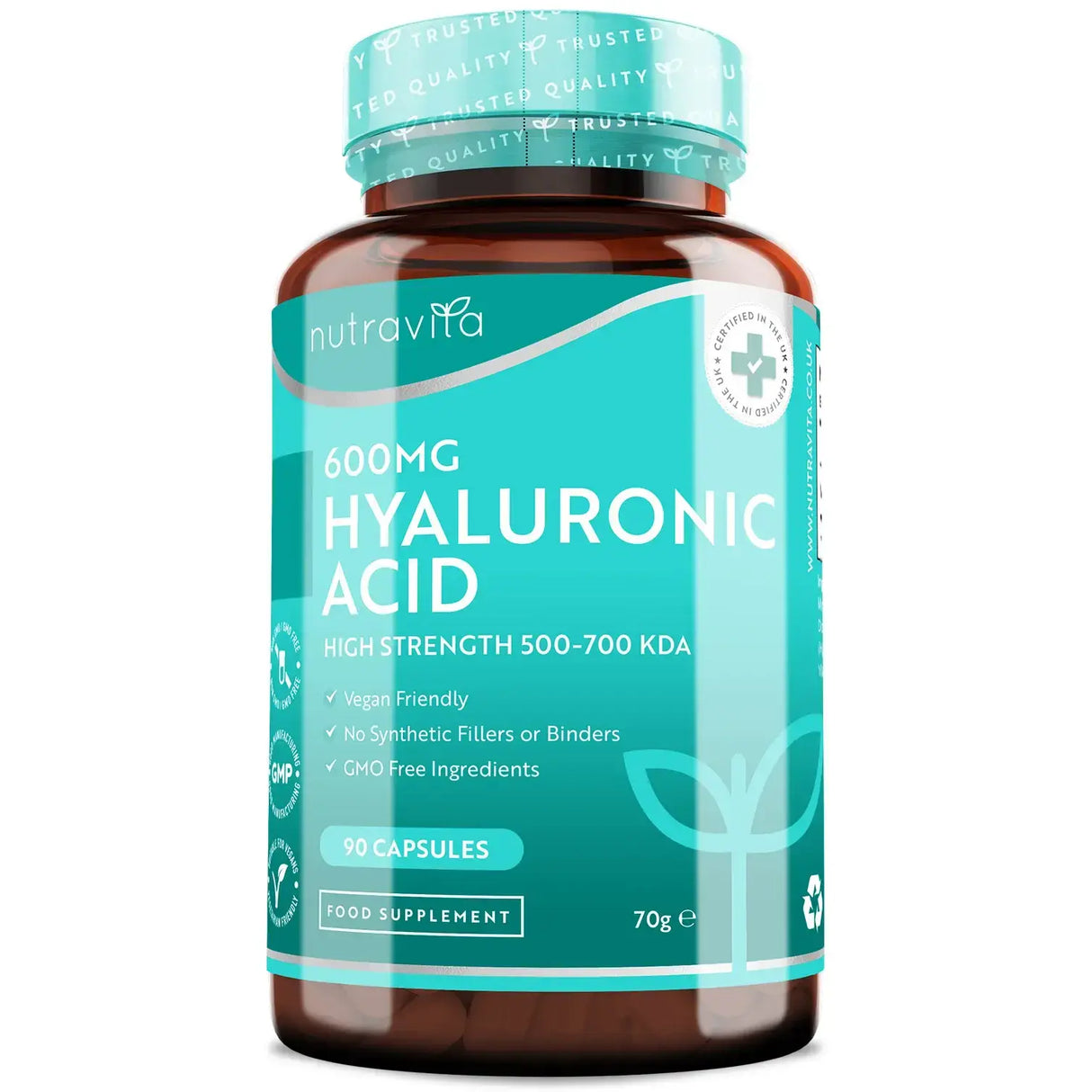 Hyalurony Saier 600 mg / Hyualury sauer 600mg / 90 Kapselen, 90 Deeg / Ernärung