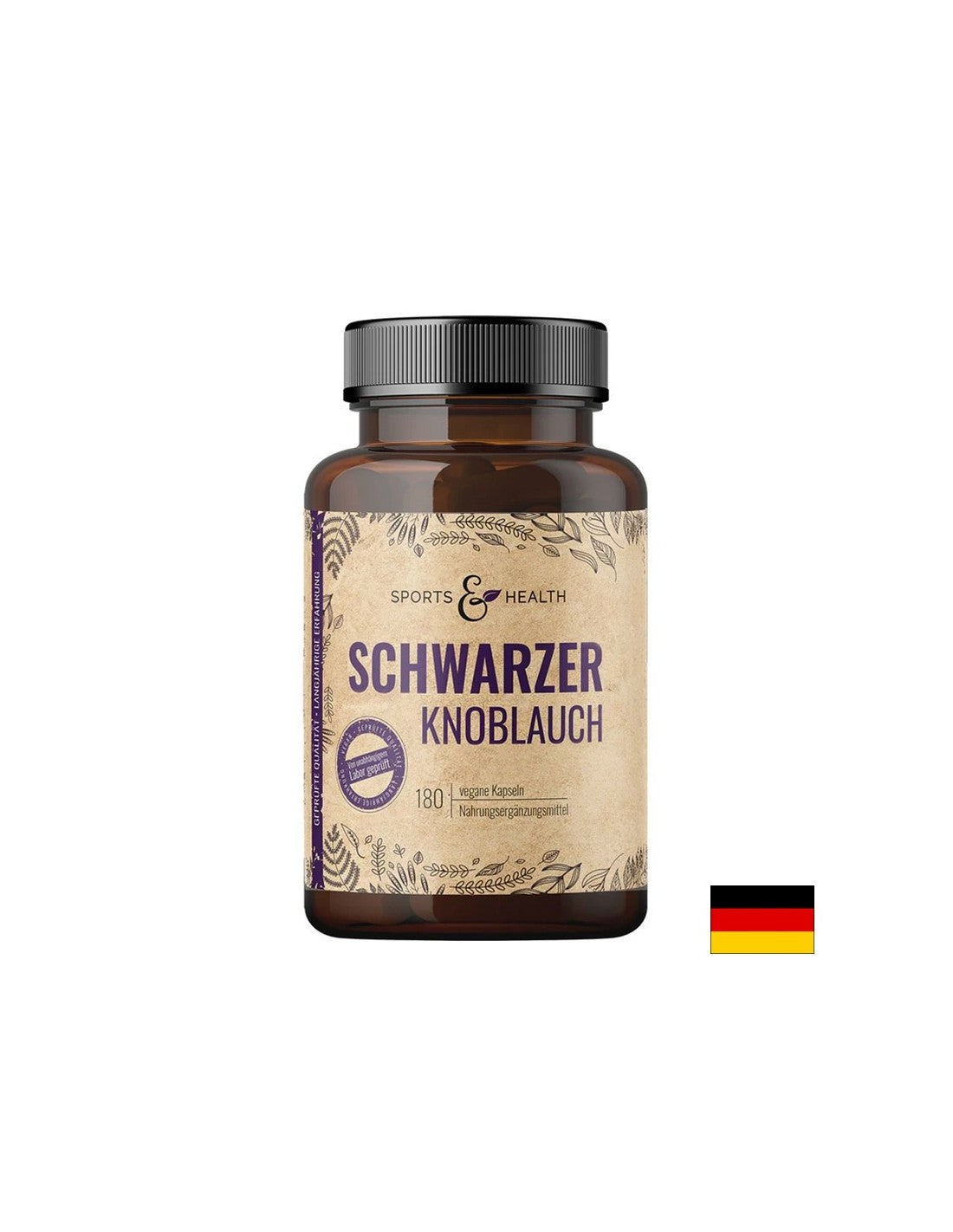 For high cholesterol - Black Garlic, 600 mg x 180 capsules