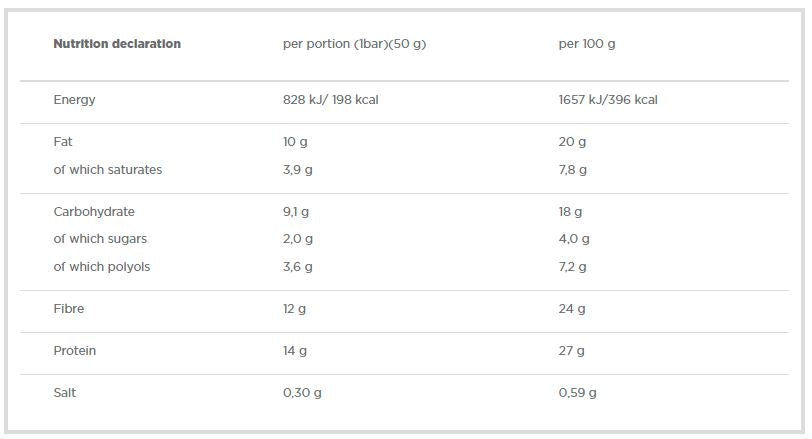 Veganiškų baltymų juostos dėžutė / 24 su 50 g - 0