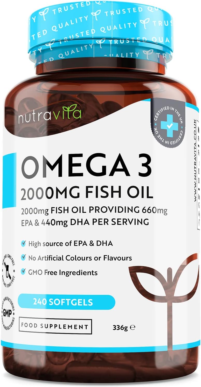 Nutravita Omega 3 2000mg Fish Oil Softgel Capsules