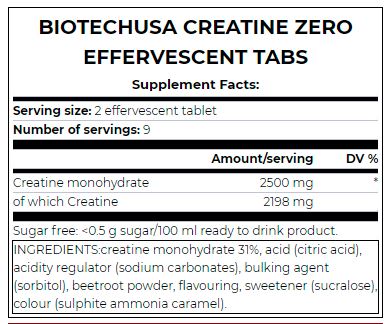 Guias efervescentes de creatina zero / 18 guias