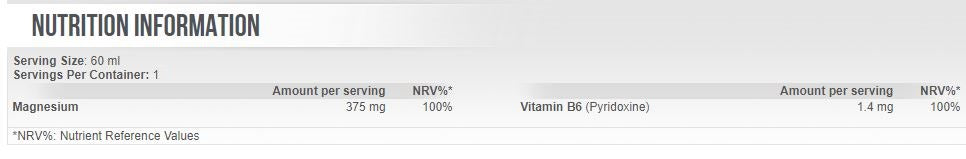 Magnetium + Vitamin BS SHOT / 60 ml