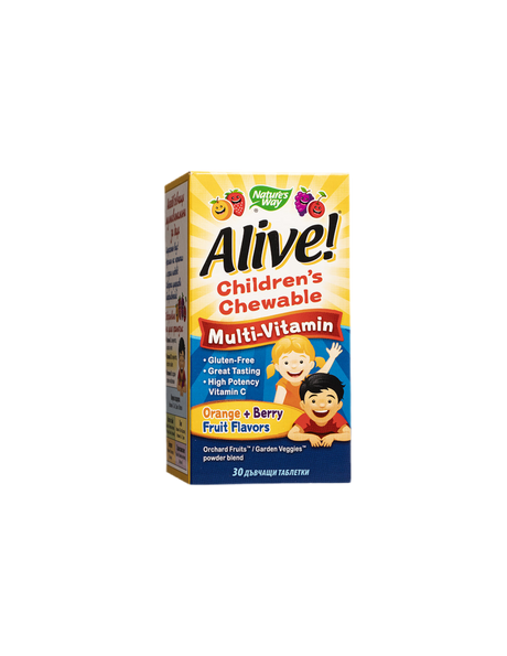 Alive! Children's Chewable Multi-Vitamin Tablets - 30 Дъвчащи таблетки - Feel You