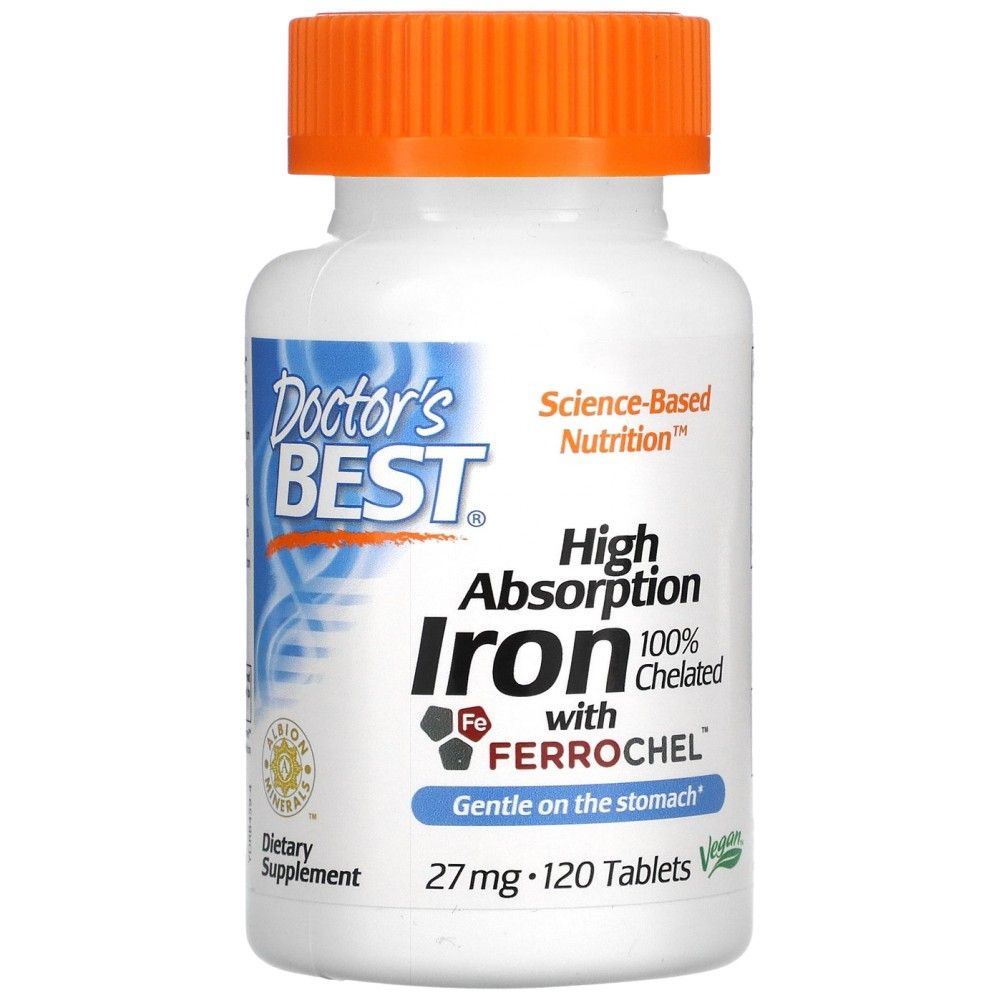 Beste hohe Absorption 100% Chelat -Eisen - 120 Tabletten