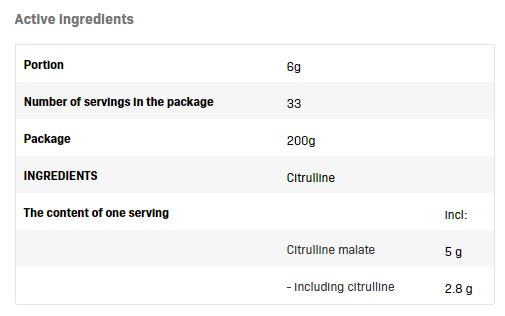 Citrulină - 0,200 kg