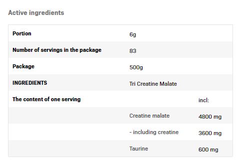 Tri Creatina Malat Pulbere - 0,500 kg