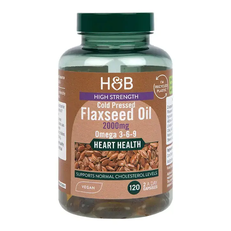 High Strength Cold Pressed | Flaxseed Oil 2000 mg - 120 капсули - Feel You