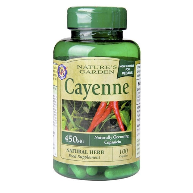 Лют кайен пипер (Cayenne)  450мг 100 капсули HOLLAND & BARRETT - Feel You