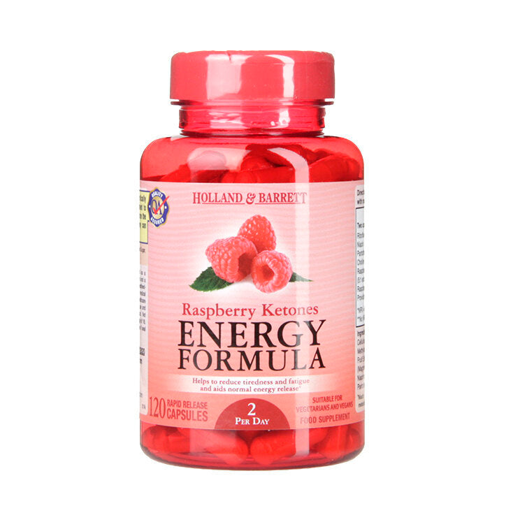 Малинови кетони енергийна формула (Energy Formula) 120 капсули HOLLAND & BARRETT - Feel You