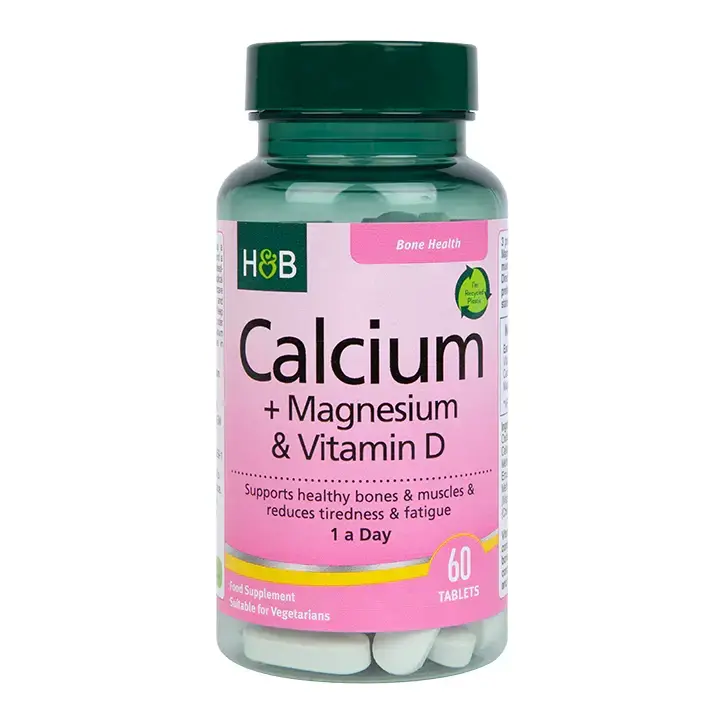 Калций магнезий и витамин Д (Calcium, Magnesium & Vitamin D) 60 таблетки HOLLAND & BARRETT - Feel You