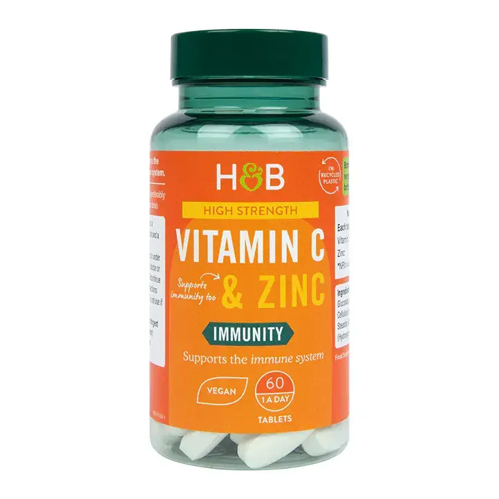 Витамин С + Цинк (Vitamin C + Zinc) 60 таблетки HOLLAND & BARRETT - Feel You