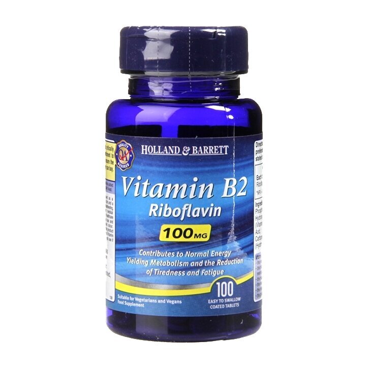 Витамин Б2 (Vitamin B2) 100мг 120 таблетки HOLLAND & BARRETT - Feel You