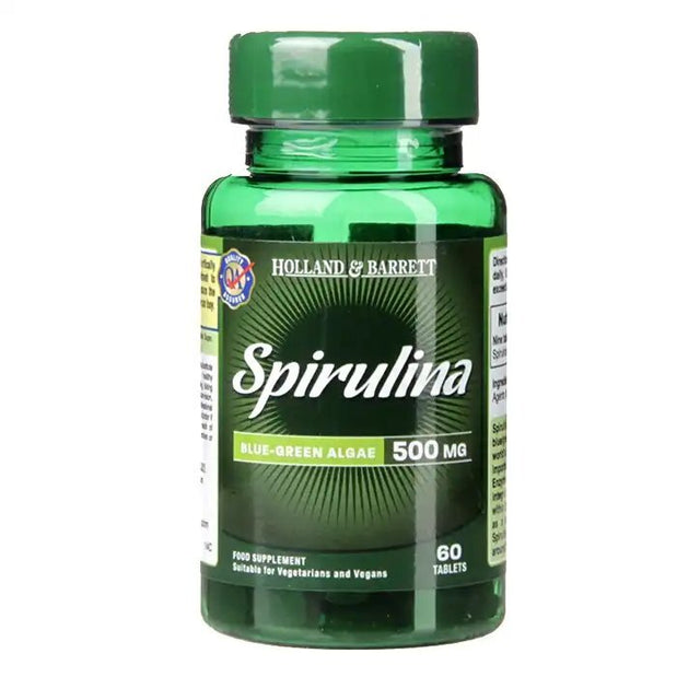 Спирулина (Spirulina) 500мг 60 таблетки HOLLAND & BARRETT - Feel You