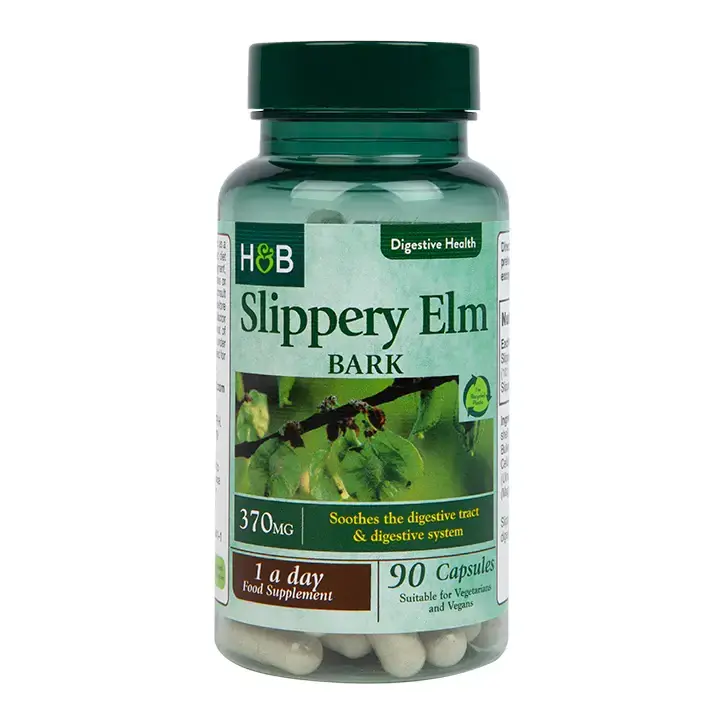 Хлъзгав бряст кора (Slippery Elm Bark) 370мг 90 капсули HOLLAND & BARRETT - Feel You