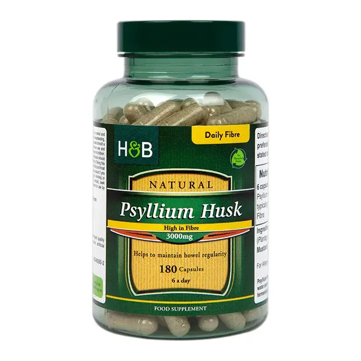 Псилиум хуск фибри (Psyllium Husk) 500мг 180 капсули HOLLAND & BARRETT - Feel You