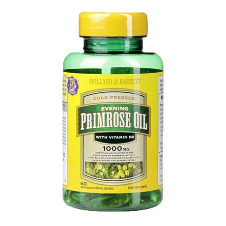 Масло от вечерна иглика (Evening Primrose Oil) 1000мг 60 капсули HOLLAND & BARRETT - Feel You