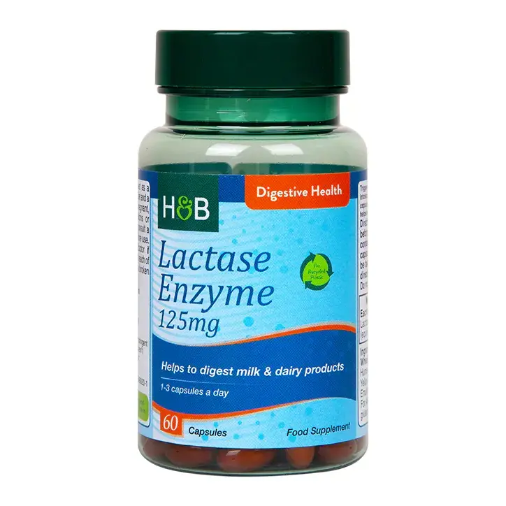 Лактаза ензими (Super Lactase Enzyme) 125мг 60 капсули HOLLAND & BARRETT - Feel You